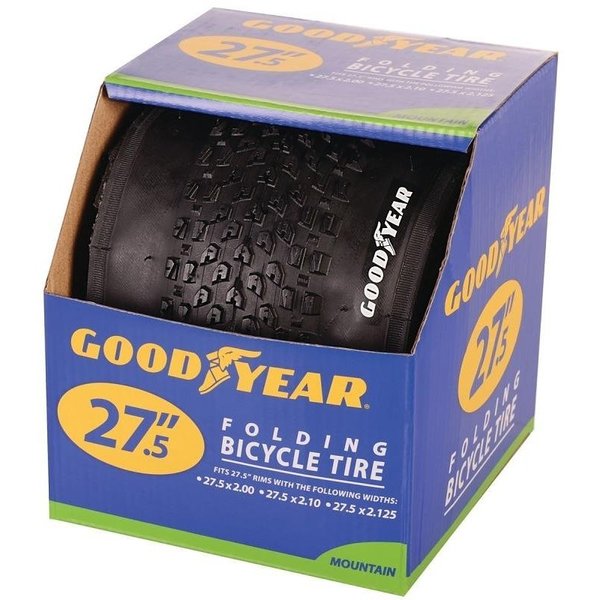 Kent 91066 Mountain Bike Tire, Folding, Black, For 2712 x 2 to 210 to 218 in Rim 91130